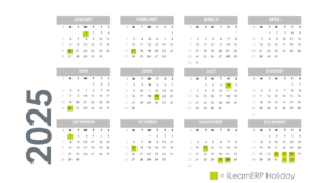 2025 iLearnERP Calendar